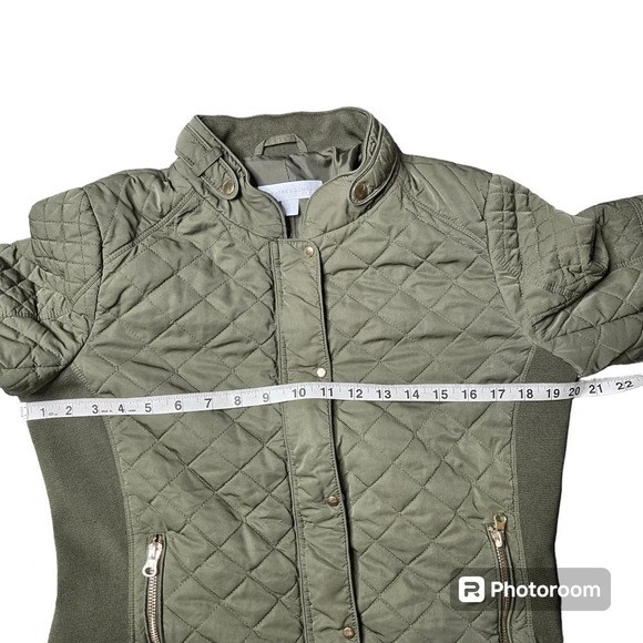 New York & Company Army Green Quilt Jacket - Picture 4 of 10